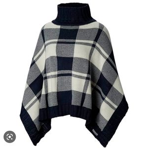 Columbia be cozy sweater poncho NWT navy & white